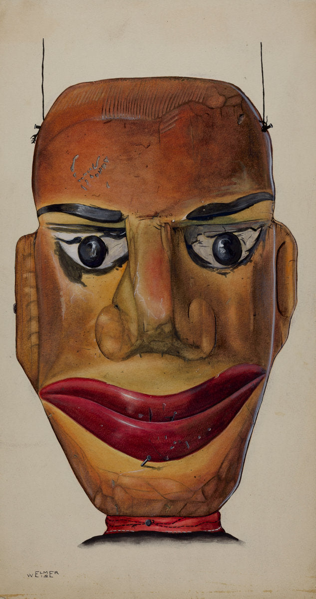 Marionette (Detail) by Elmer Weise (American, active c. 1935), 16X12"(A3)Poster Print