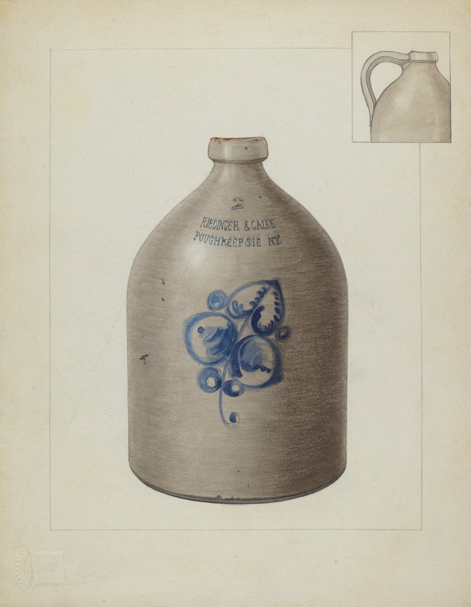 Jug by John Fisk (American, active c. 1935), 16X12"(A3)Poster Print