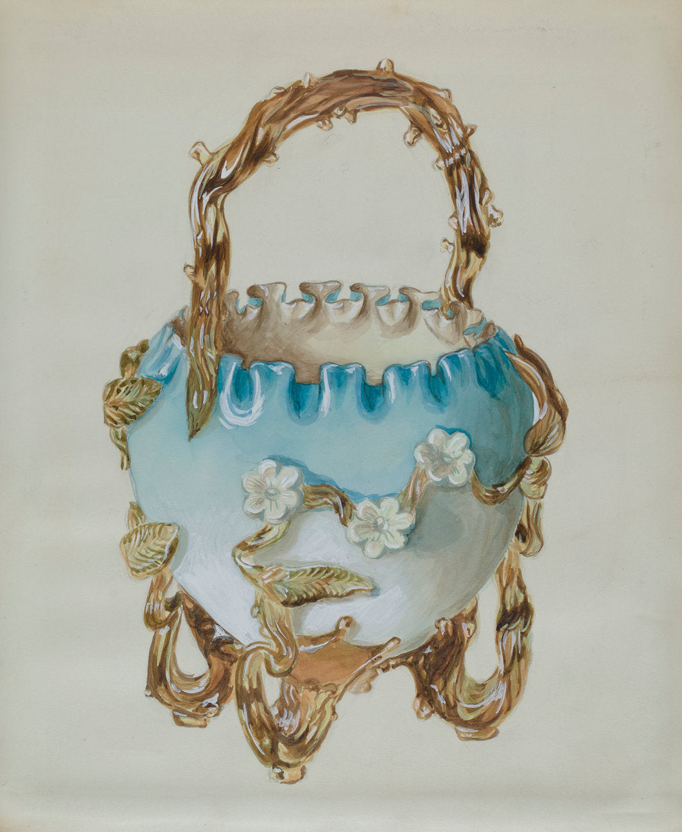 Ornamental Basket by Robert Stewart (American, active c. 1935), 16X12"(A3)Poster Print