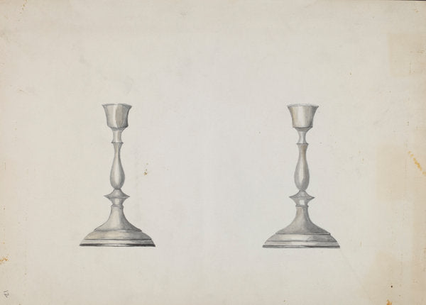 Candlestick by Beulah Bradleigh (American, active c. 1935), 16X12"(A3)Poster Print