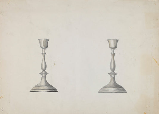 Candlestick by Beulah Bradleigh (American, active c. 1935), 16X12"(A3)Poster Print