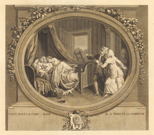 Vous avez la clef, mais il a trouve le serrure by Jean-Louis Anselin after Antoine Borel (French, 1754 - 1823), 16X12"(A3)Poster Print