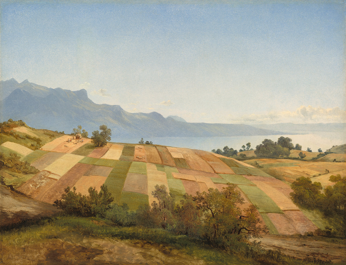 Swiss Landscape by Alexandre Calame (Swiss, 1810 - 1864), 16X12"(A3)Poster Print