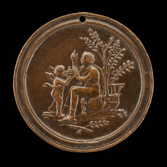 bronze by Workshop of Andrea Briosco, called Riccio (An Allegorical Scene), 16X12"(A3)Poster Print