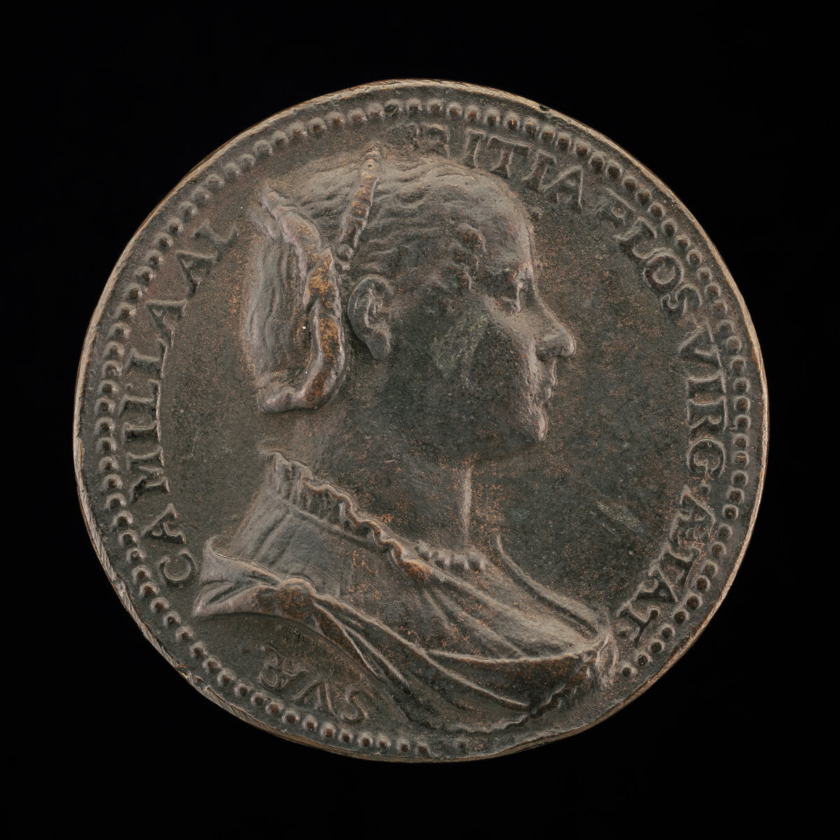 Camilla Albizzi [obverse] by Medalist R.C. (Florentine, active second half 16th century), 16X12"(A3)Poster Print