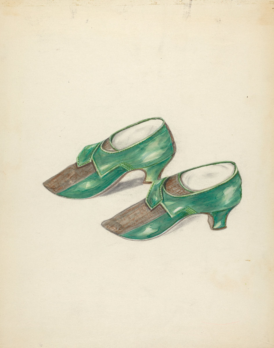 Woman's Shoes by Margaret Concha (American, active c. 1935), 16X12"(A3)Poster Print