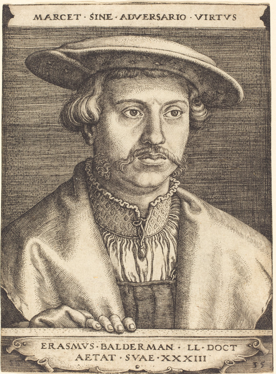 Erasmus Balderman by Barthel Beham (German, 1502 - 1540), 16X12"(A3)Poster Print