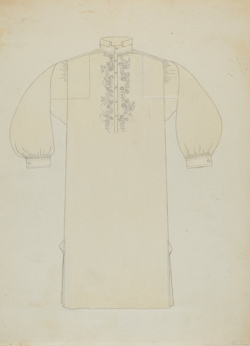 Man's Shirt by Catherine Fowler (American, active c. 1935), 16X12"(A3)Poster Print