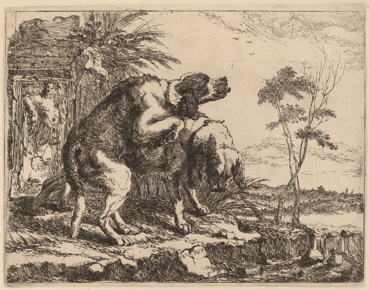 Two Dogs Copulating by Jan Fyt (Flemish, 1611 - 1661), 16X12"(A3)Poster Print
