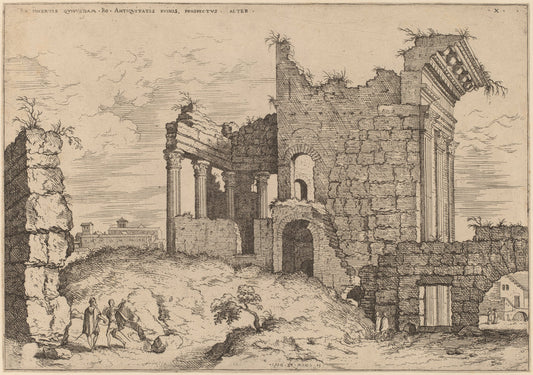 Second View of the Forum of Nerva by Hieronymus Cock (Flemish, c. 1510 - 1570), 16X12"(A3)Poster Print