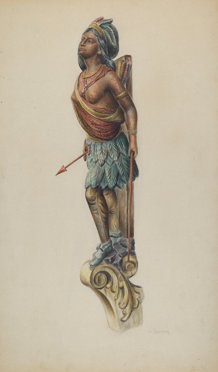 Ship's Figurehead by Charles Bowman (American, active c. 1935), 16X12"(A3)Poster Print