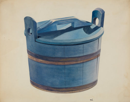 Covered Tub by Edward White (American, active c. 1935), 16X12"(A3)Poster Print