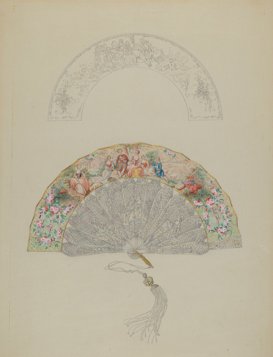 Fan by Rosalia Lane (American, active c. 1935), 16X12"(A3)Poster Print