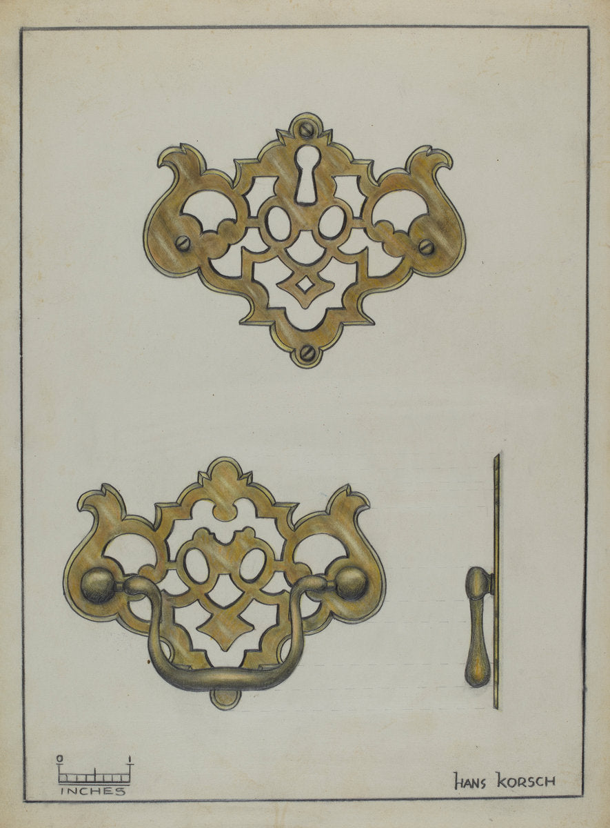 Drawer Pull by Hans Korsch (American, active c. 1935), 16X12"(A3)Poster Print