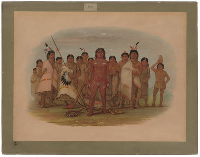 Paint Me - Apachee by George Catlin (American, 1796 - 1872), 16X12"(A3)Poster Print