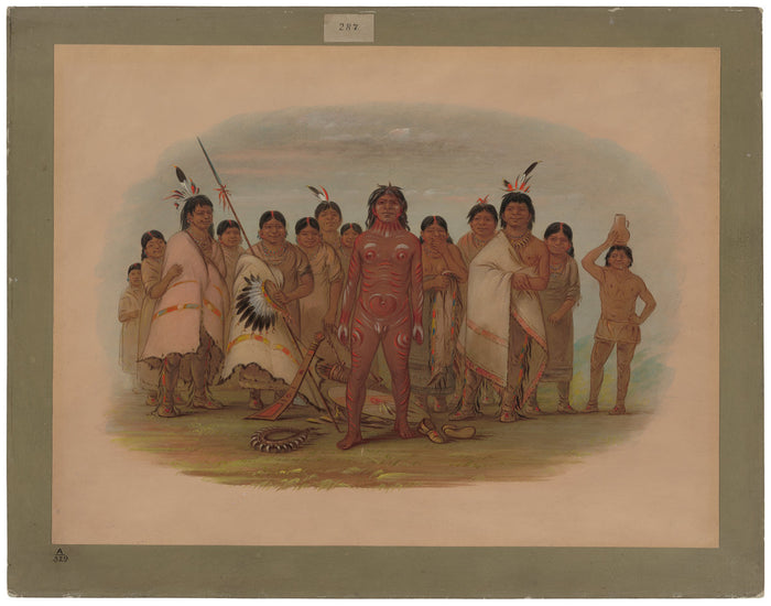 Paint Me - Apachee by George Catlin (American, 1796 - 1872), 16X12