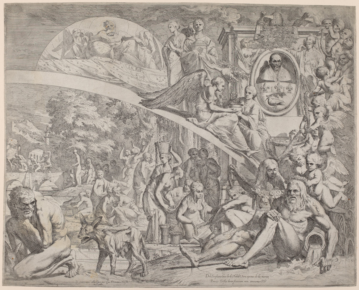 An Allegory in Honor of Innocent X by Pietro Testa (Italian, 1612 - 1650), 16X12"(A3)Poster Print