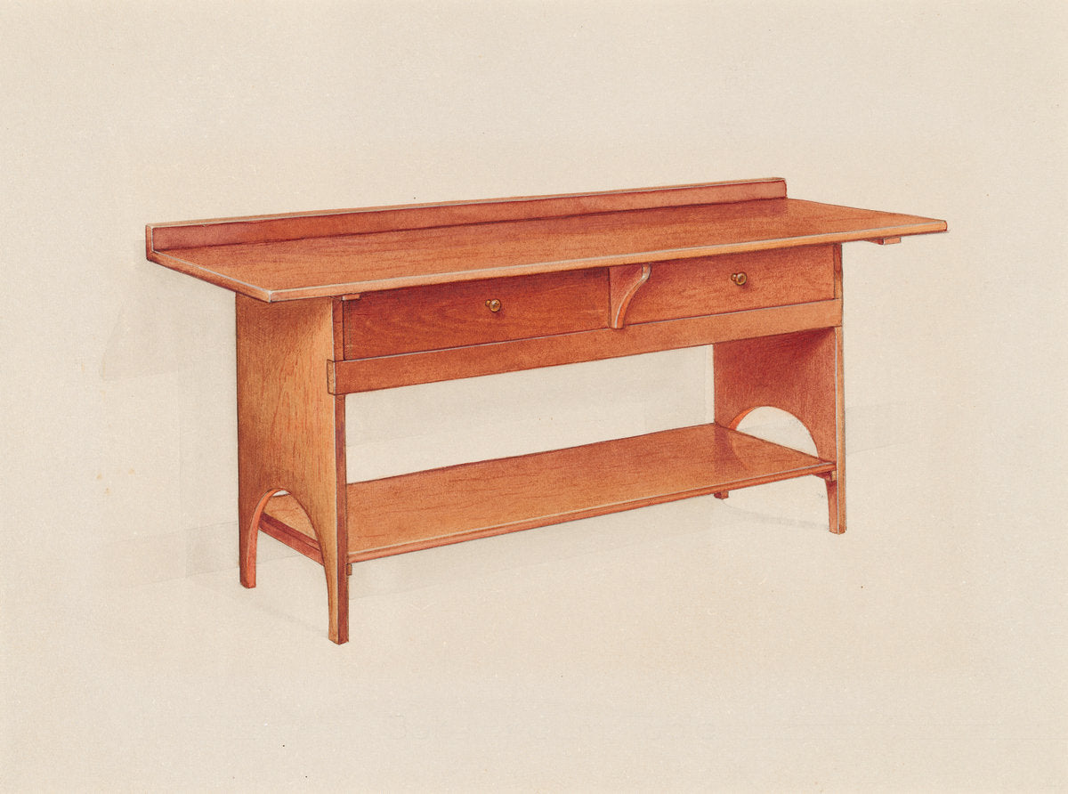 Bake Room Table by Alfred H. Smith (American, active c. 1935), 16X12"(A3)Poster Print