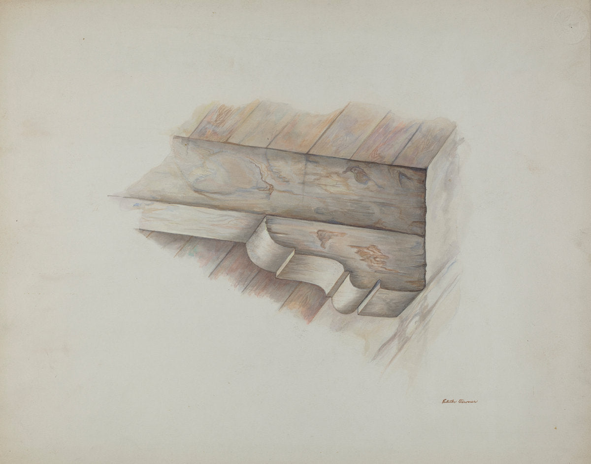 Corbel by Edith Towner (American, active c. 1935), 16X12"(A3)Poster Print