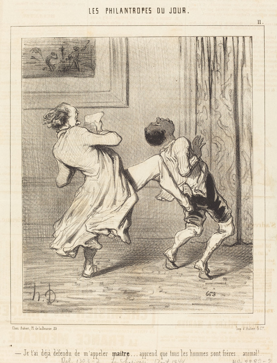 Je t'ai déjà défendu de m'appeler maitre... by Honoré Daumier (French, 1808 - 1879), 16X12"(A3)Poster Print