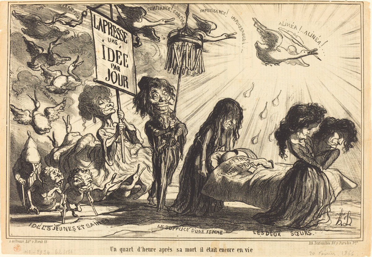 Un Quart d'heure après sa mort il était encore en vie by Honoré Daumier (French, 1808 - 1879), 16X12"(A3)Poster Print
