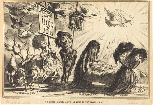 Un Quart d'heure après sa mort il était encore en vie by Honoré Daumier (French, 1808 - 1879), 16X12"(A3)Poster Print