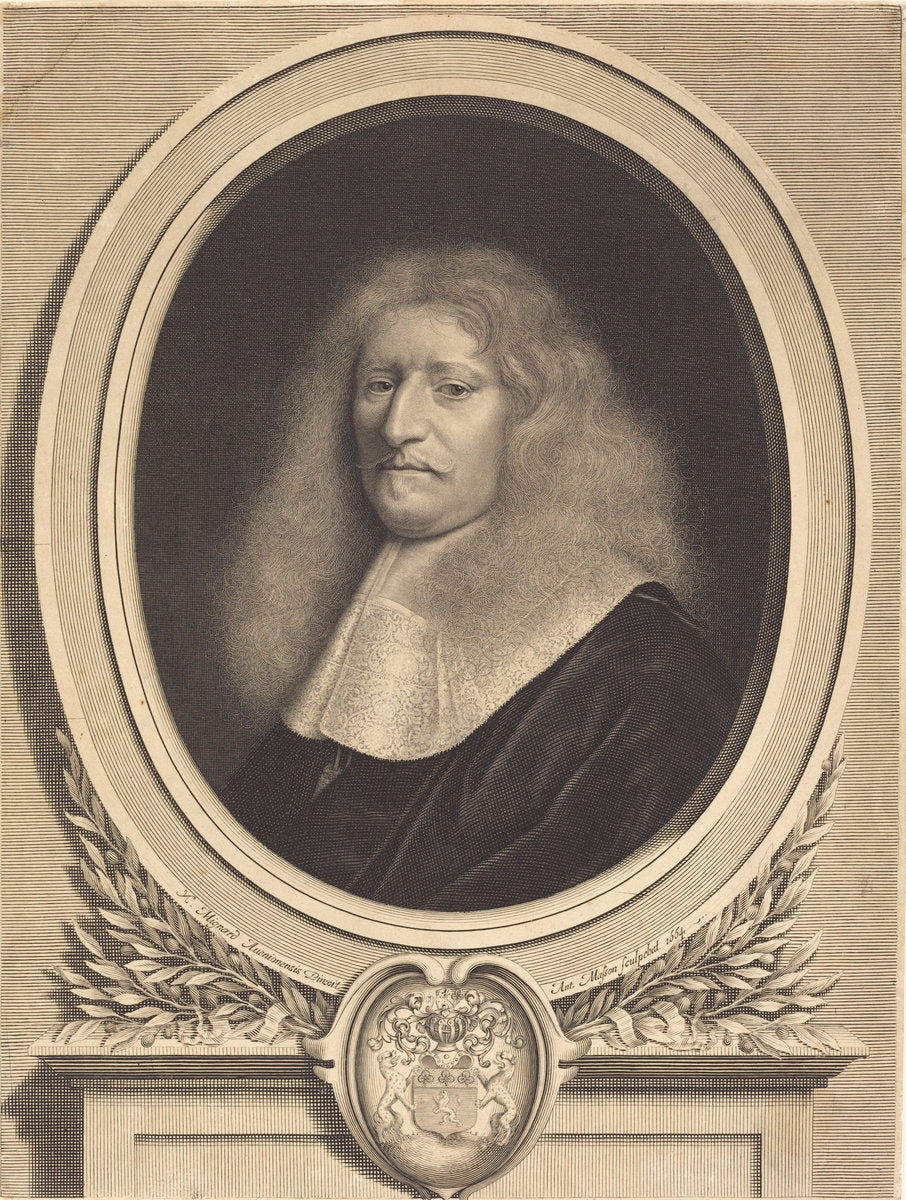 Guillaume de Brisacier by Antoine Masson after Nicolas Mignard (French, 1636 - 1700), 16X12"(A3)Poster Print