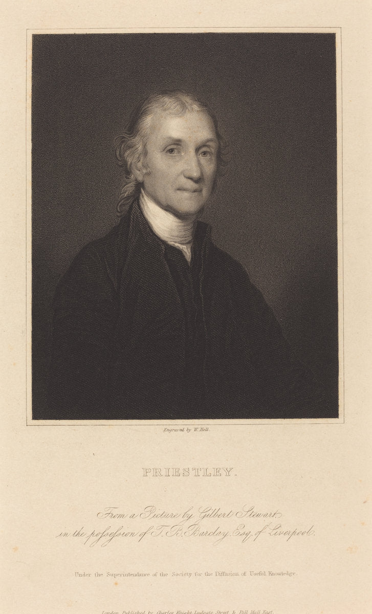 Priestley by William Holl I after Gilbert Stuart (British, 1771 - 1838), 16X12"(A3)Poster Print