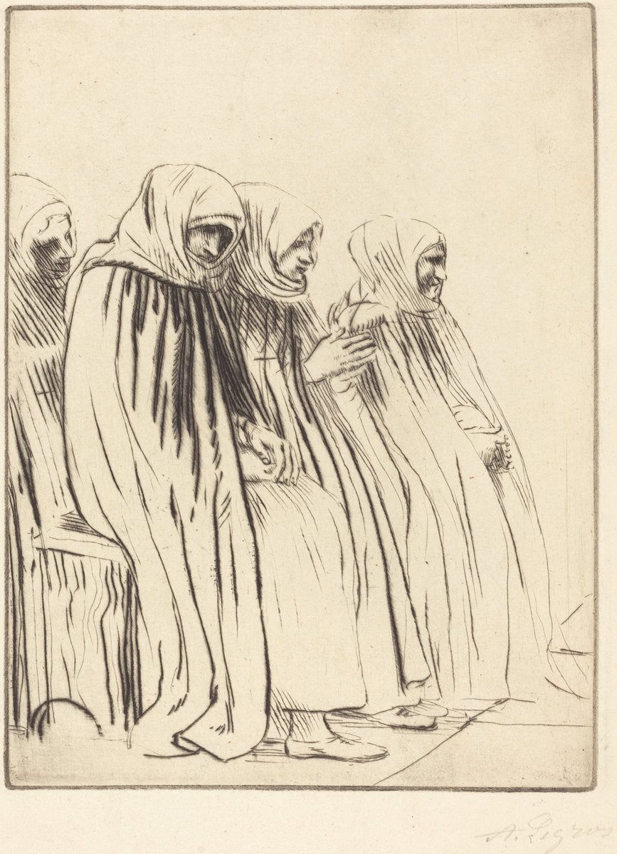 Women of Brussels (Femmes de Bruges) by Alphonse Legros (French, 1837 - 1911), 16X12"(A3)Poster Print