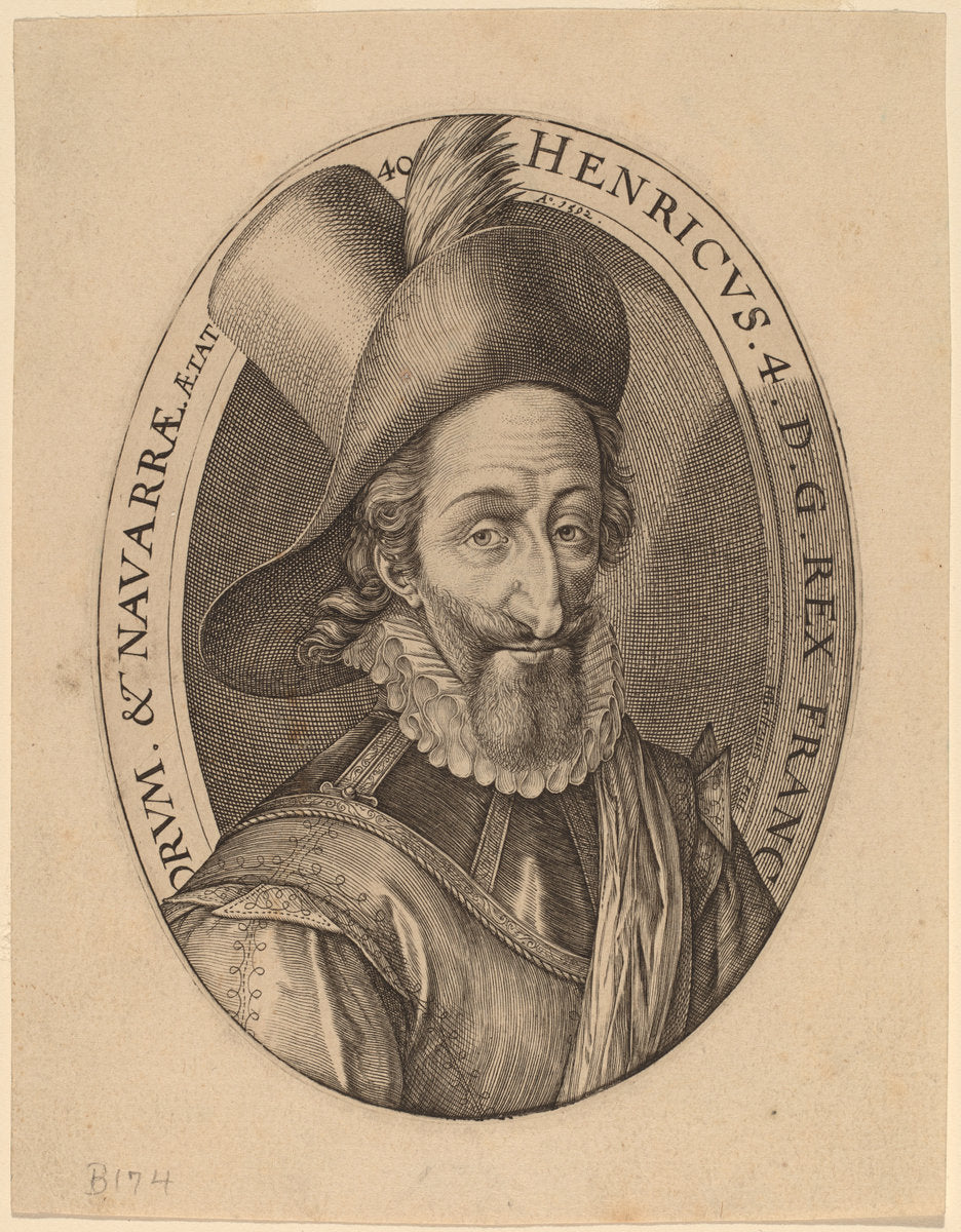 Henry IV by Hendrik Goltzius (Dutch, 1558 - 1617), 16X12"(A3)Poster Print