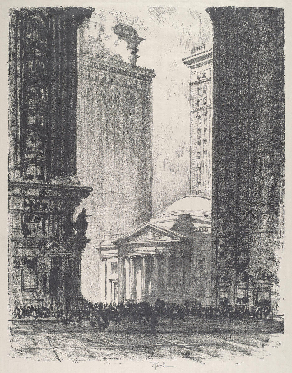 The Girard Trust Company by Joseph Pennell (American, 1857 - 1926), 16X12"(A3)Poster Print