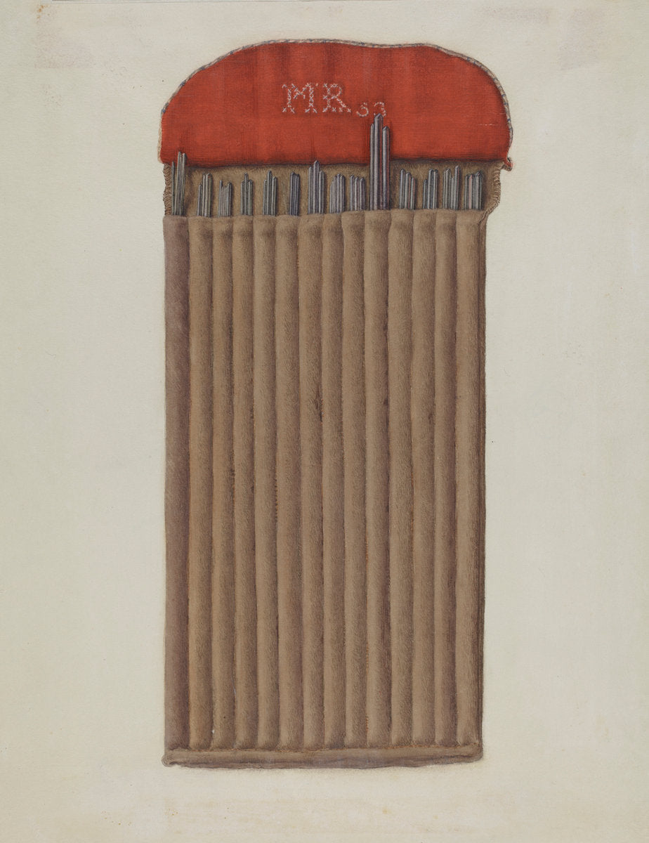 Shaker Case for Knitting Needles by Helen E. Gilman (American, born 1913), 16X12"(A3)Poster Print