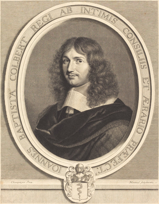 Jean-Baptiste Colbert by Robert Nanteuil after Philippe de Champaigne (French, 1623 - 1678), 16X12"(A3)Poster Print