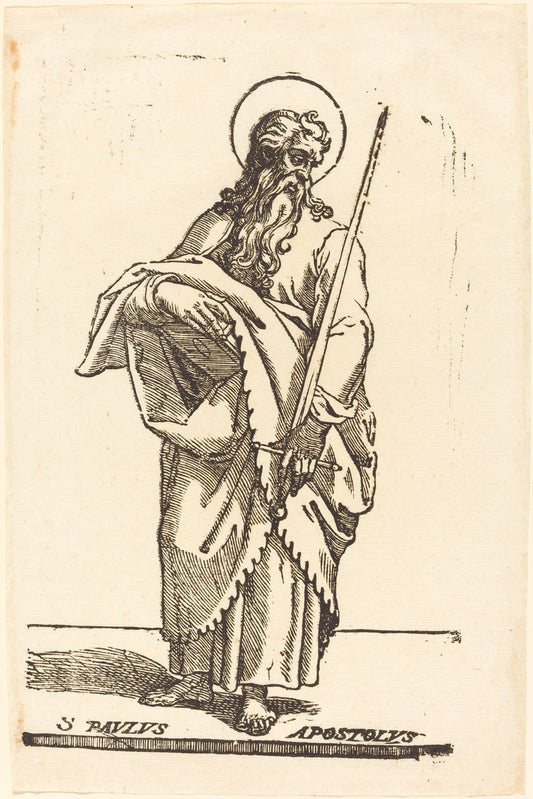 Saint Paul by Jacques Stella (French, 1596 - 1657), 16X12"(A3)Poster Print