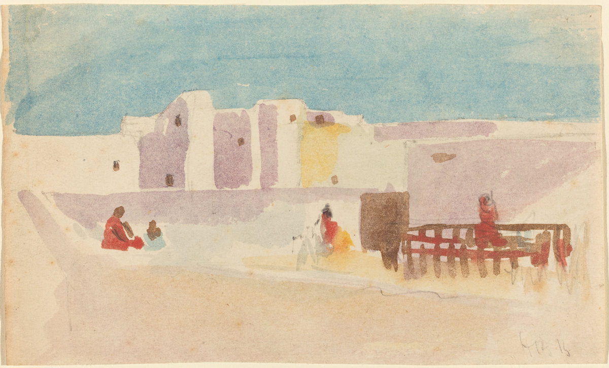 Walls of a North African City by Hercules Brabazon Brabazon (British, 1821 - 1906), 16X12"(A3)Poster Print