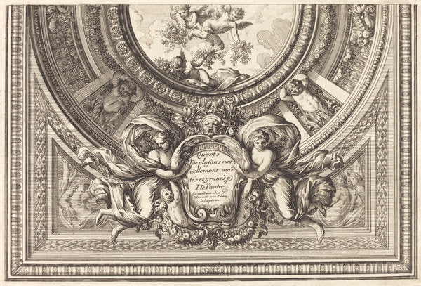 Title Page by Jean Lepautre (French, 1618 - 1682), 16X12"(A3)Poster Print
