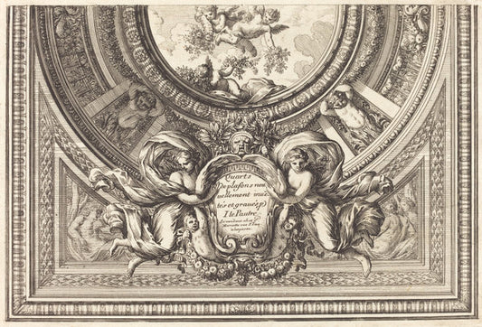 Title Page by Jean Lepautre (French, 1618 - 1682), 16X12"(A3)Poster Print