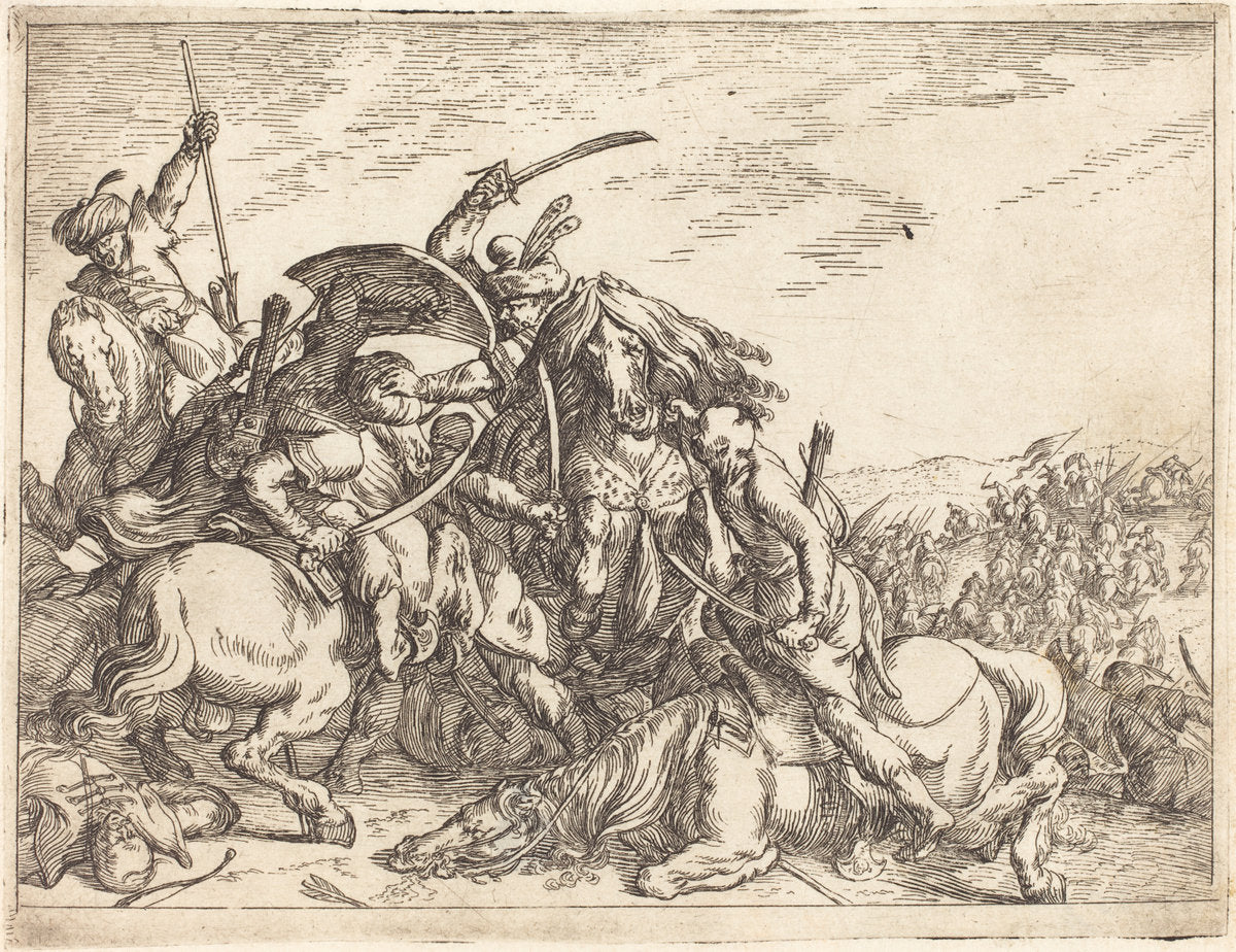 Capricci di varie battaglie by Johann Wilhelm Baur (German, 1607 - 1641), 16X12"(A3)Poster Print