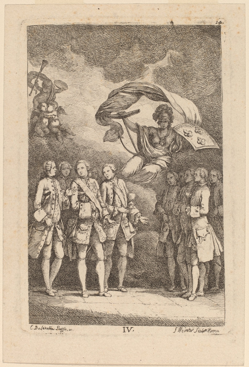 Nella Venuta in Roma: pl. 4 by Franz Edmund Weirotter after Étienne de Lavallée-Poussin (Austrian, 1730 - 1771), 16X12"(A3)Poster Print