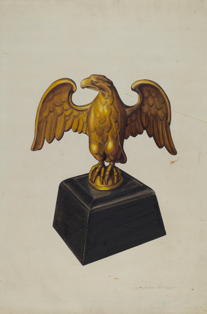 Door Stop: Eagle by Arthur Mathews (American, active c. 1935), 16X12"(A3)Poster Print