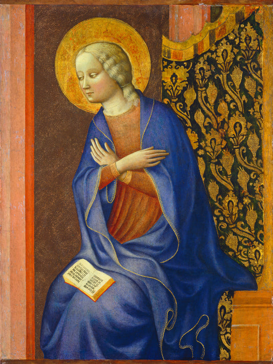 The Virgin Annunciate by Masolino da Panicale (Italian, c. 1383 - 1435 or after), 16X12"(A3)Poster Print
