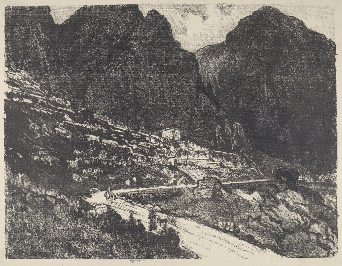 The Shining Rocks, Delphi by Joseph Pennell (American, 1857 - 1926), 16X12"(A3)Poster Print