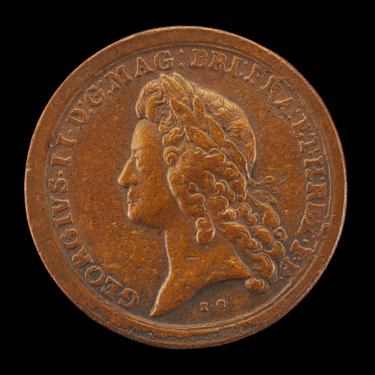 George II, 1683-1760, King of Great Britian 1727 [obverse] by John Croker (English, 1670 - 1741), 16X12"(A3)Poster Print