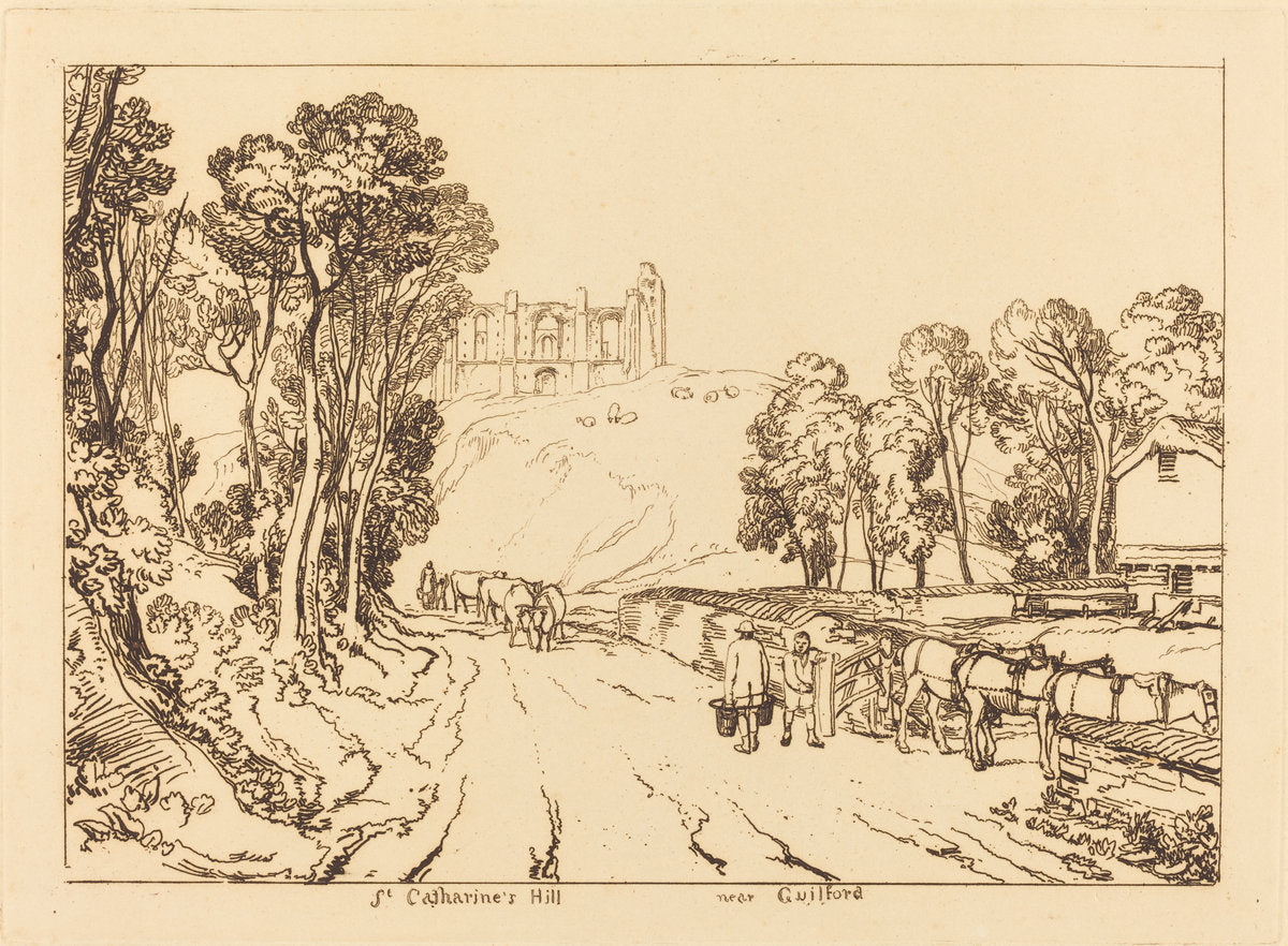 Saint Catherine's Hill Near Guilford by Joseph Mallord William Turner (British, 1775 - 1851), 16X12"(A3)Poster Print