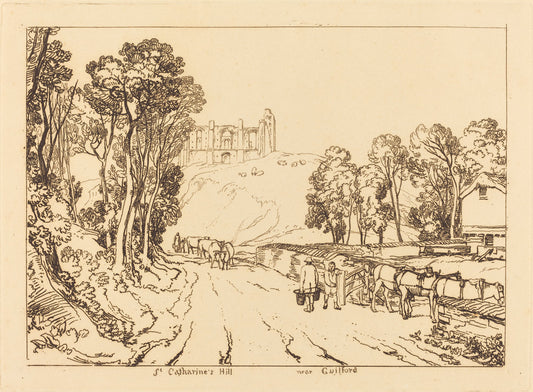 Saint Catherine's Hill Near Guilford by Joseph Mallord William Turner (British, 1775 - 1851), 16X12"(A3)Poster Print