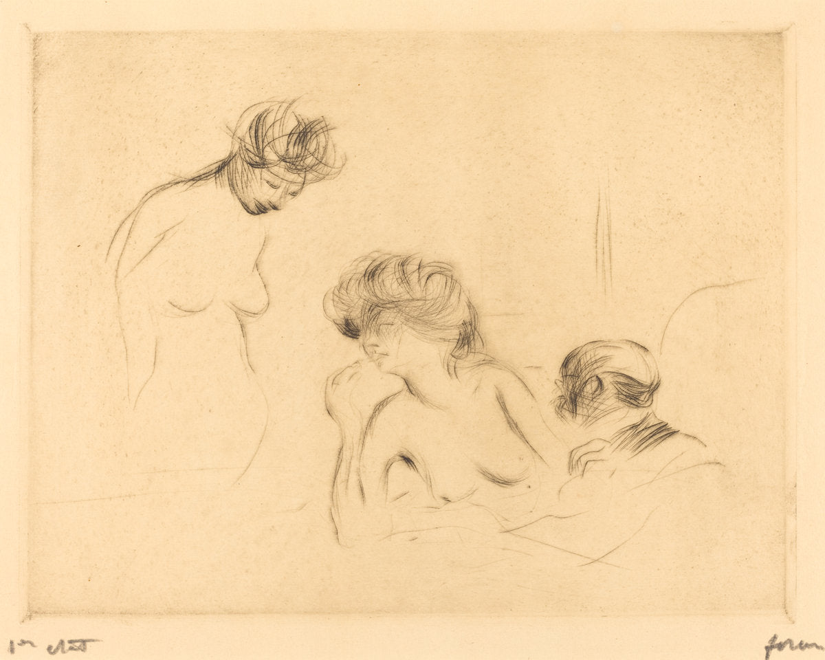 In a Private Room (third plate) by Jean-Louis Forain (French, 1852 - 1931), 16X12"(A3)Poster Print