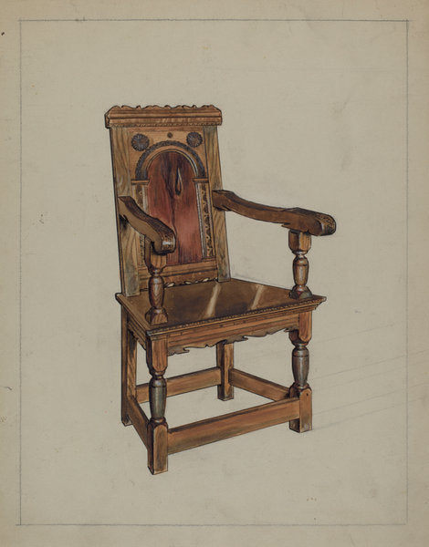 Chair by M. Rosenshield-von-Paulin (American, active c. 1935), 16X12"(A3)Poster Print