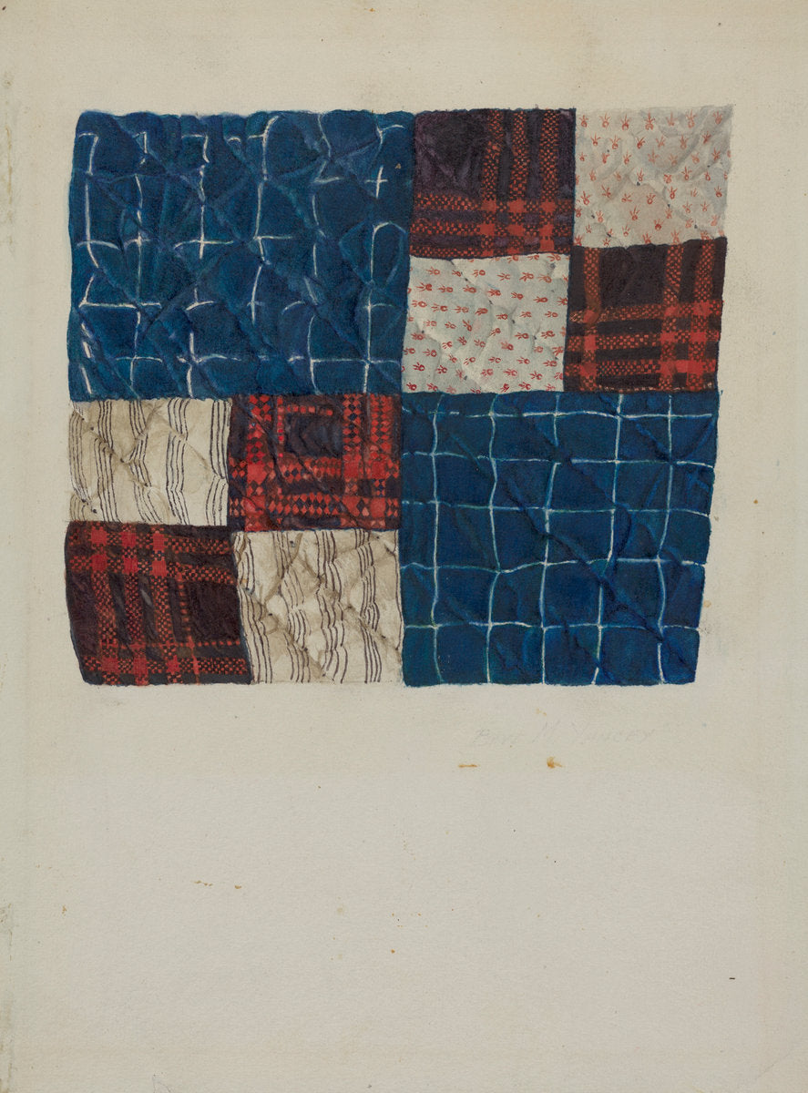 Quilt Square by Baye M. Yancey (American, 1935 - 1942), 16X12"(A3)Poster Print