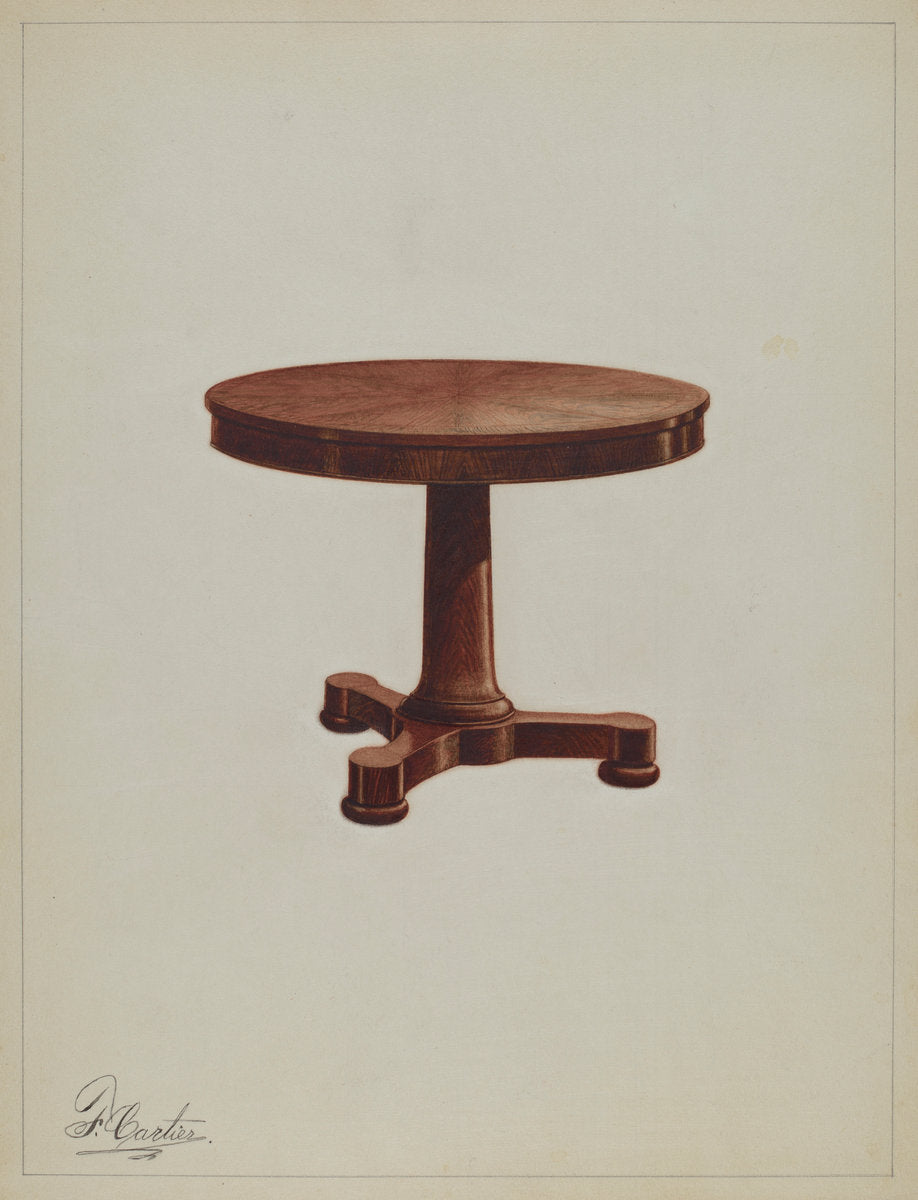 Tilt Table by Ferdinand Cartier (American, active c. 1935), 16X12"(A3)Poster Print