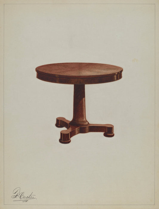 Tilt Table by Ferdinand Cartier (American, active c. 1935), 16X12"(A3)Poster Print